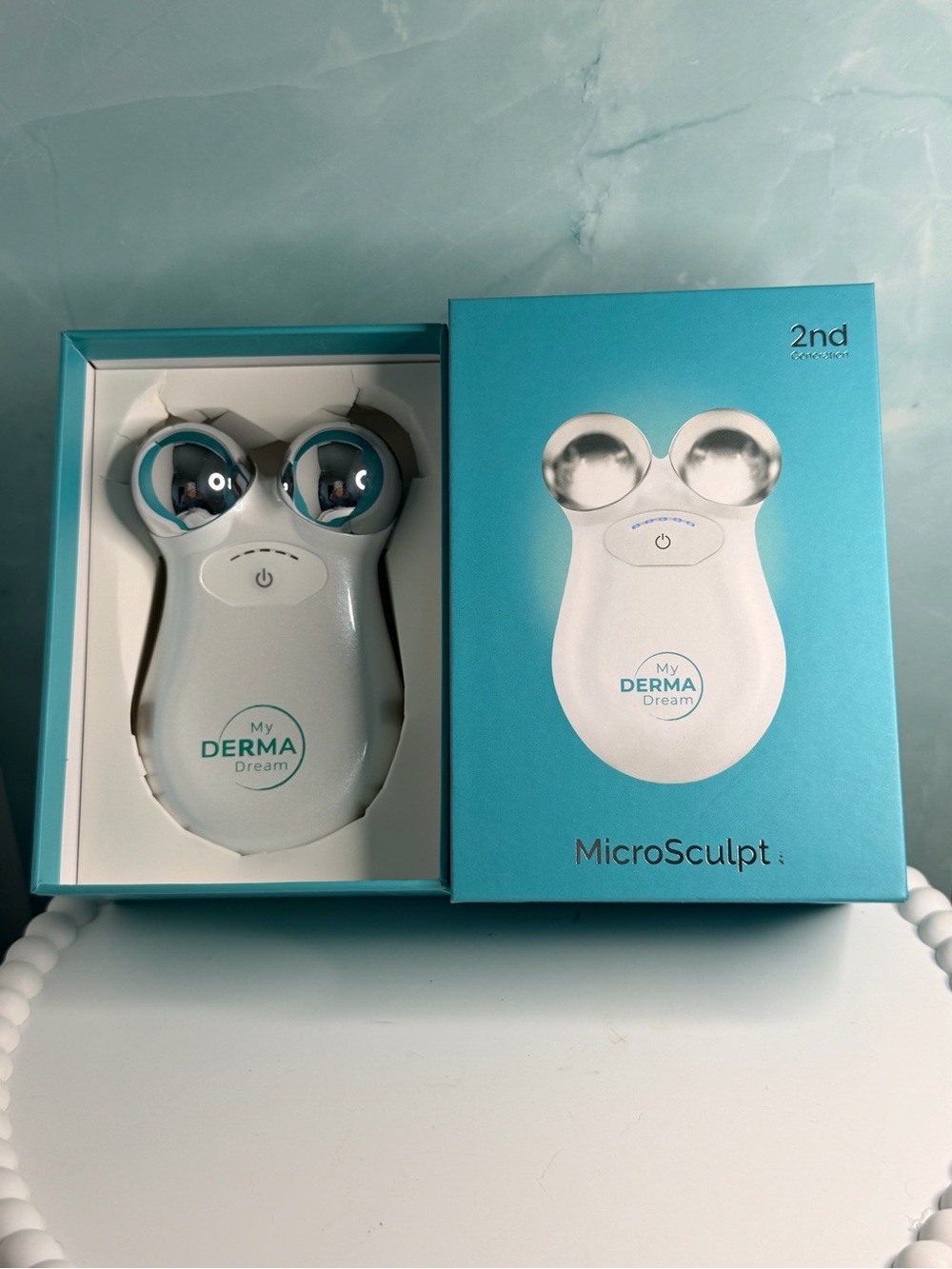 My Derma Dream MicroSculpt 2nd Gen Device White Microcurrent Facial New in box